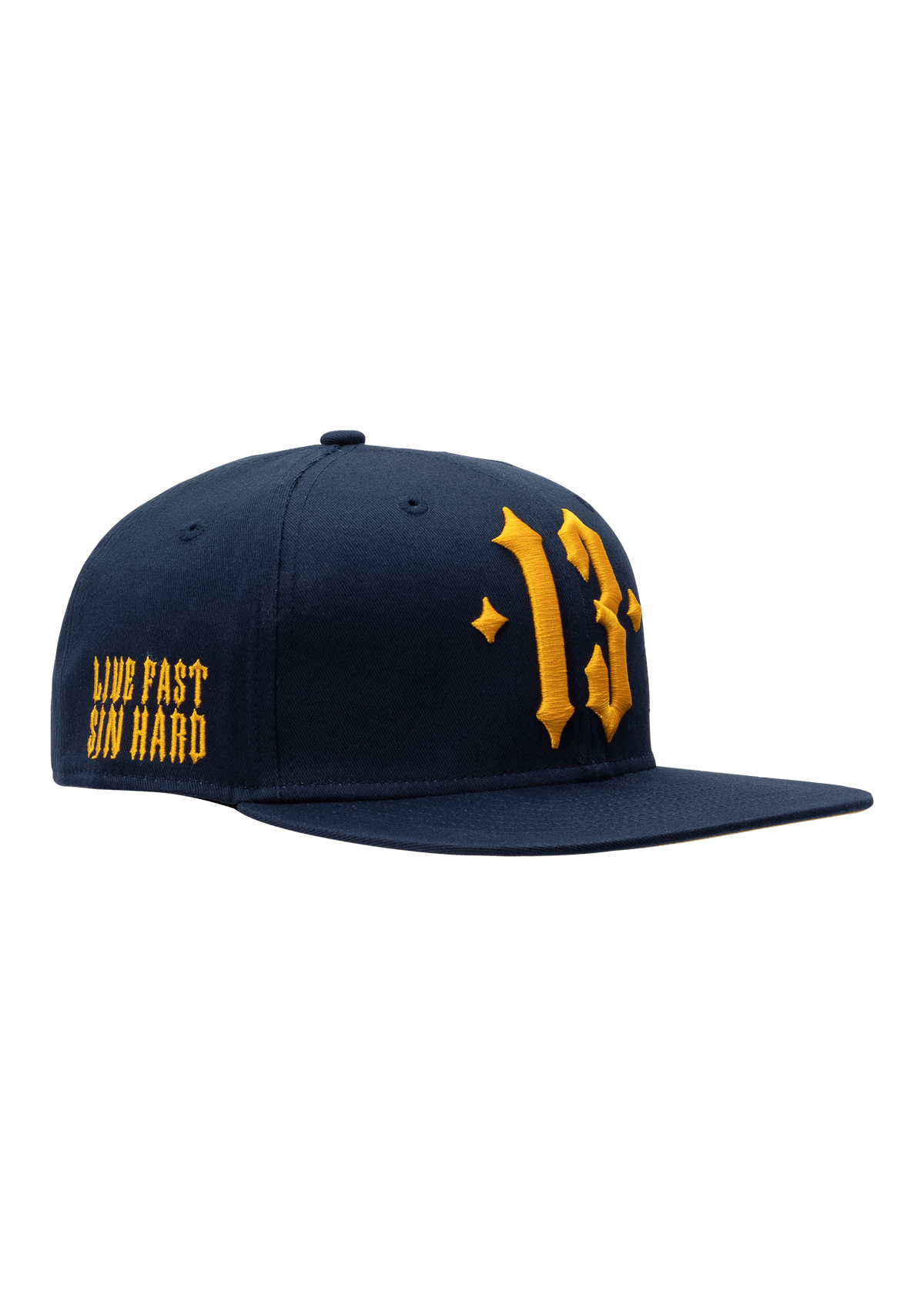 Snapback Live Fast Sin Hard N/G - MEN OF MAYHEM - Accessoires - ALAIKO - EXCHANGES - MM - E - 3030 - LF - NG - Blau