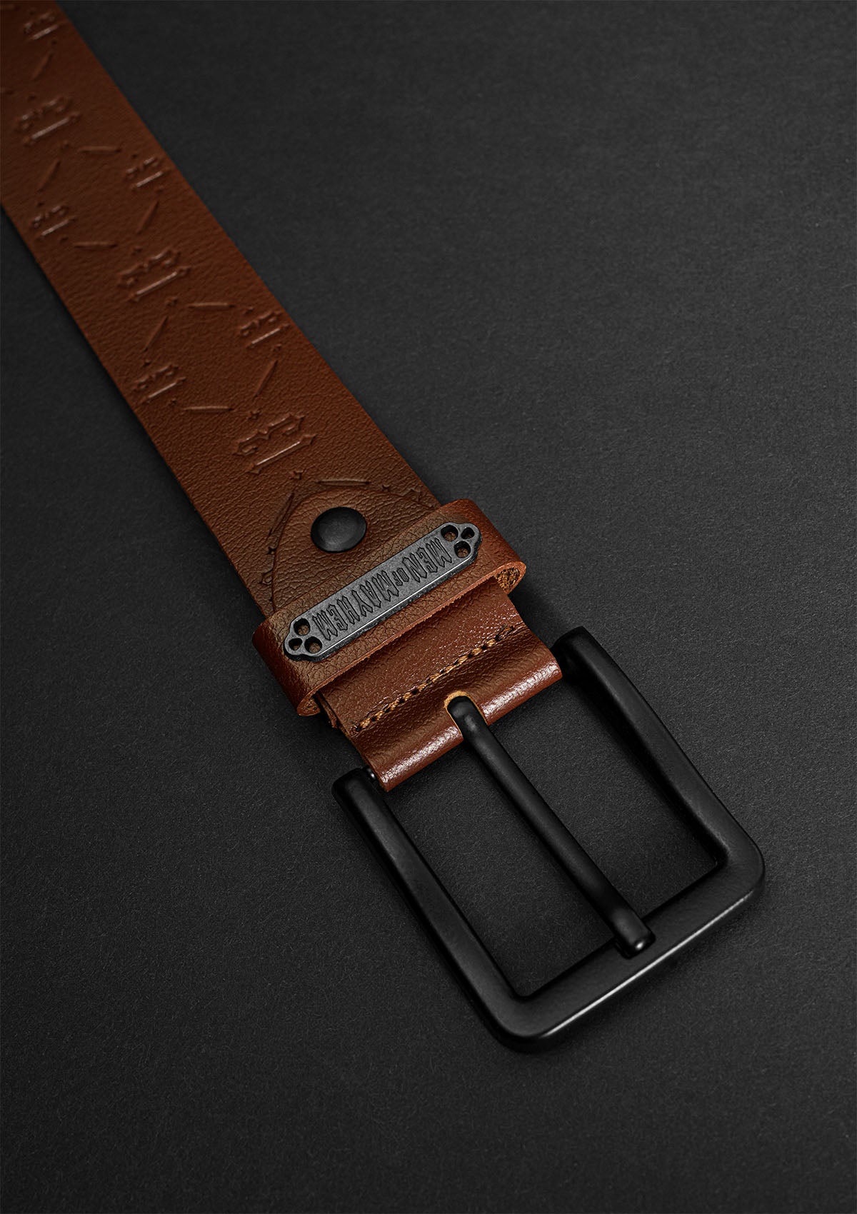 Ledergürtel 13 Wasserbüffel Braun - MEN OF MAYHEM - black - Gürtel & Portemonnaie - new - ea