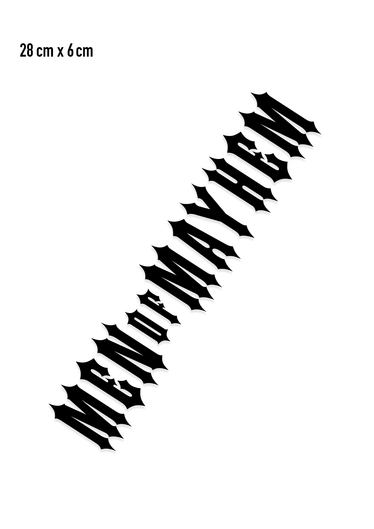 Folienaufkleber MEN OF MAYHEM Schwarz - MEN OF MAYHEM - Accessoires - ALAIKO - EXCHANGES - MM - E - 3050 - FA - WE - biker