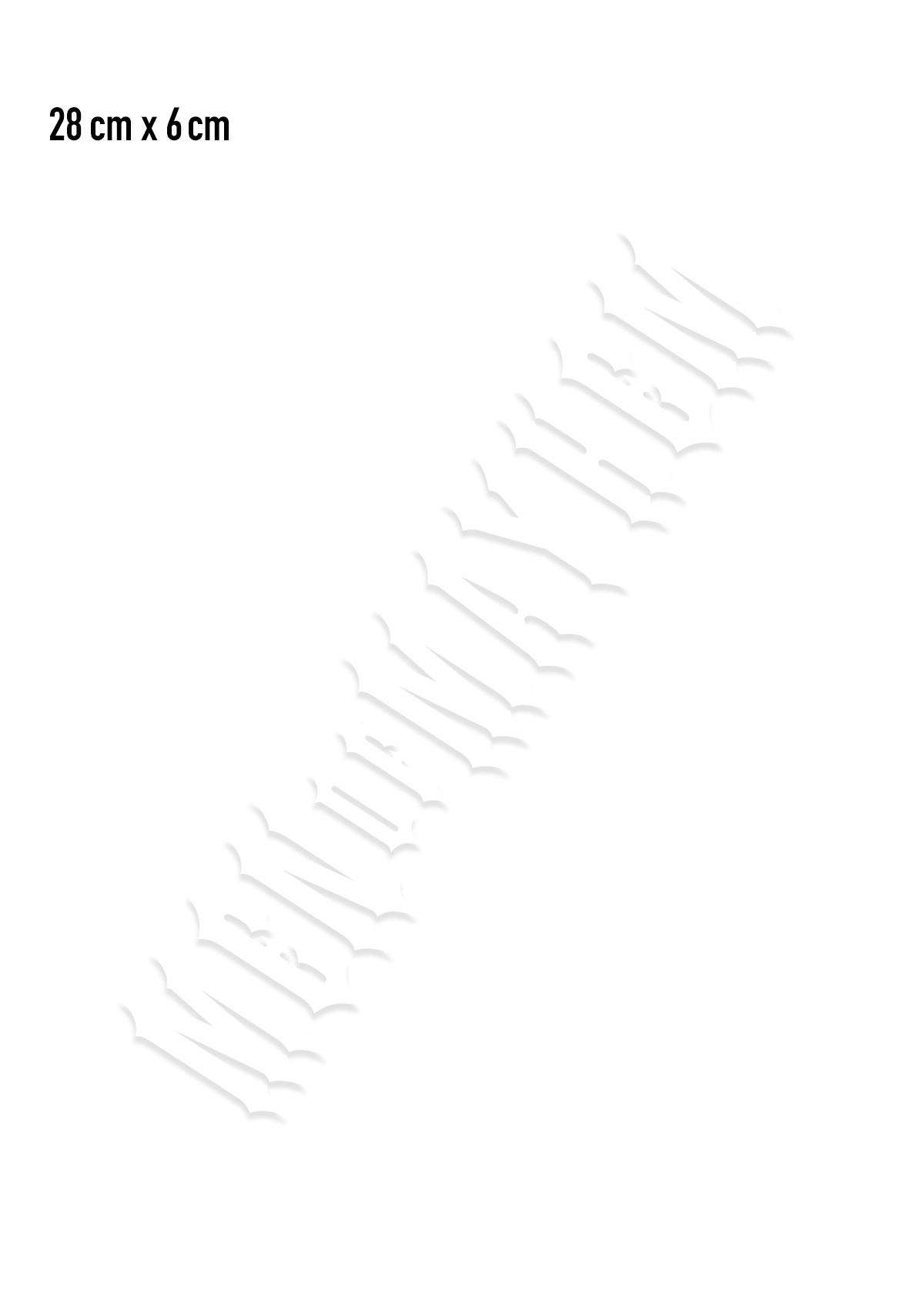 Folienaufkleber MEN OF MAYHEM Weiss - MEN OF MAYHEM - Accessoires - ALAIKO - EXCHANGES - MM - E - 3050 - FA - WE - biker