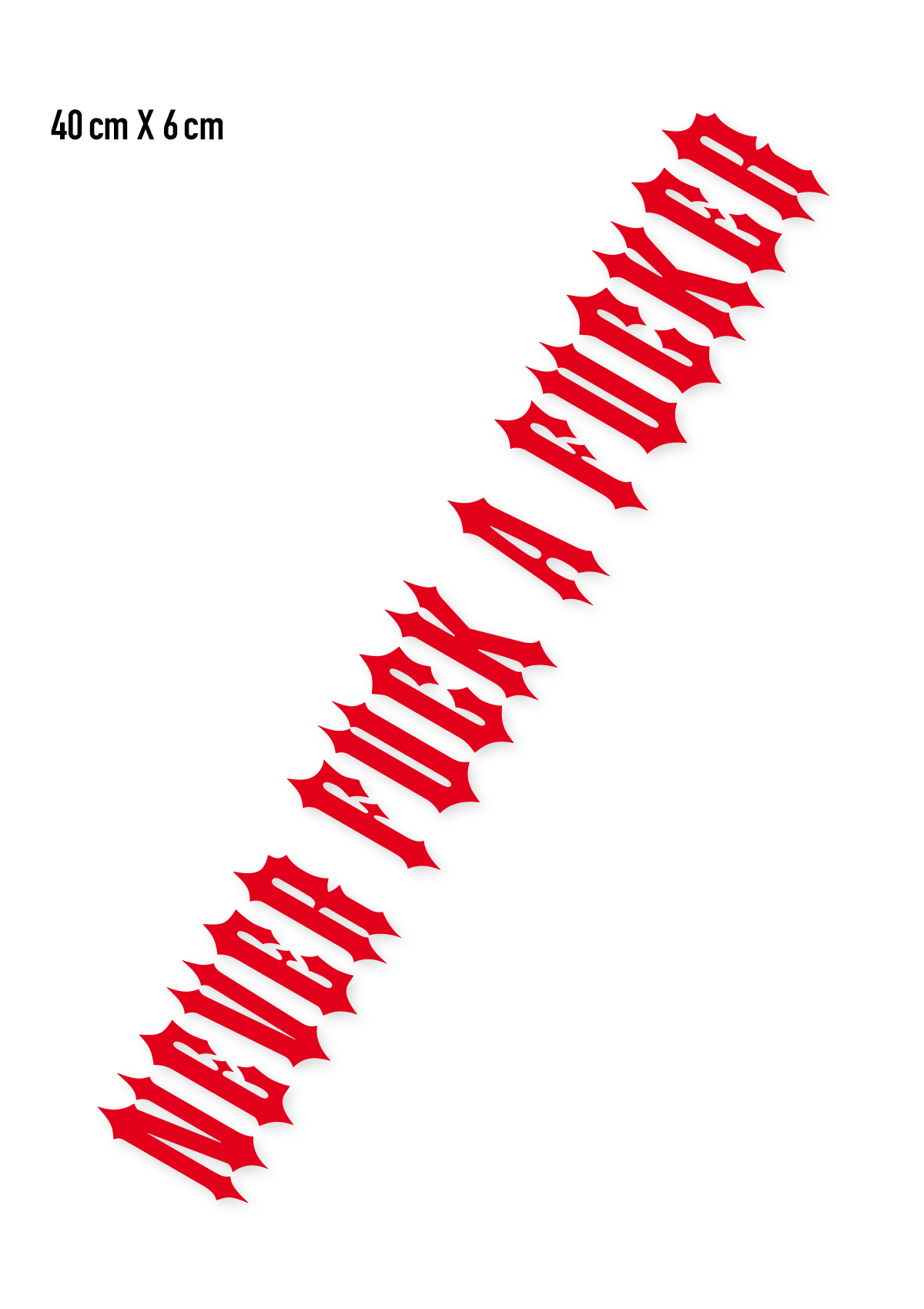 Folienaufkleber N.F.A.F. Rot