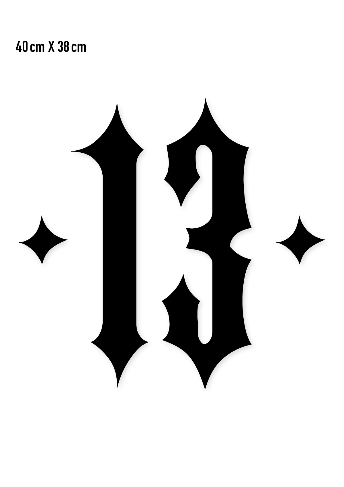 Folienaufkleber 13 Schwarz - Gross - MEN OF MAYHEM - Accessoires - ALAIKO-EXCHANGES-MM-E-3050-FA-SG - black