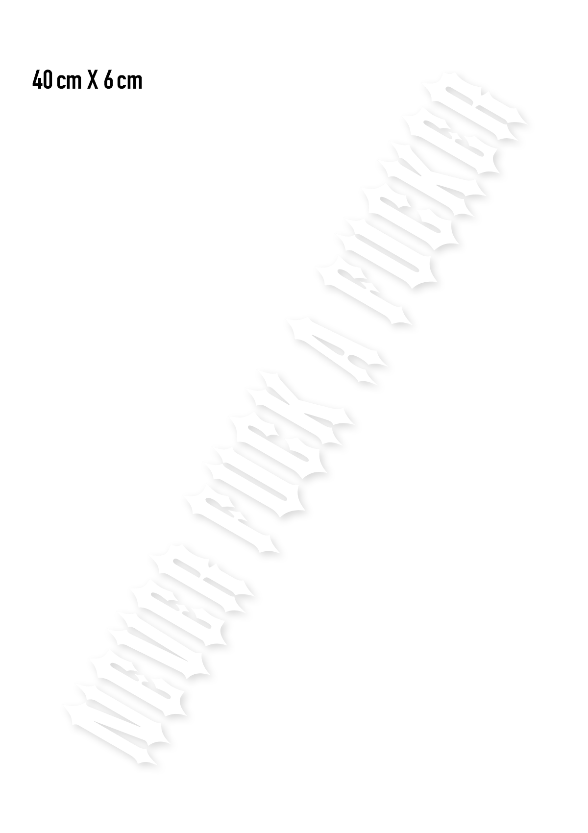 Folienaufkleber N.F.A.F. Weiß - MEN OF MAYHEM - Accessoires - ALAIKO - EXCHANGES - MM - E - 3050 - FA - WE - biker