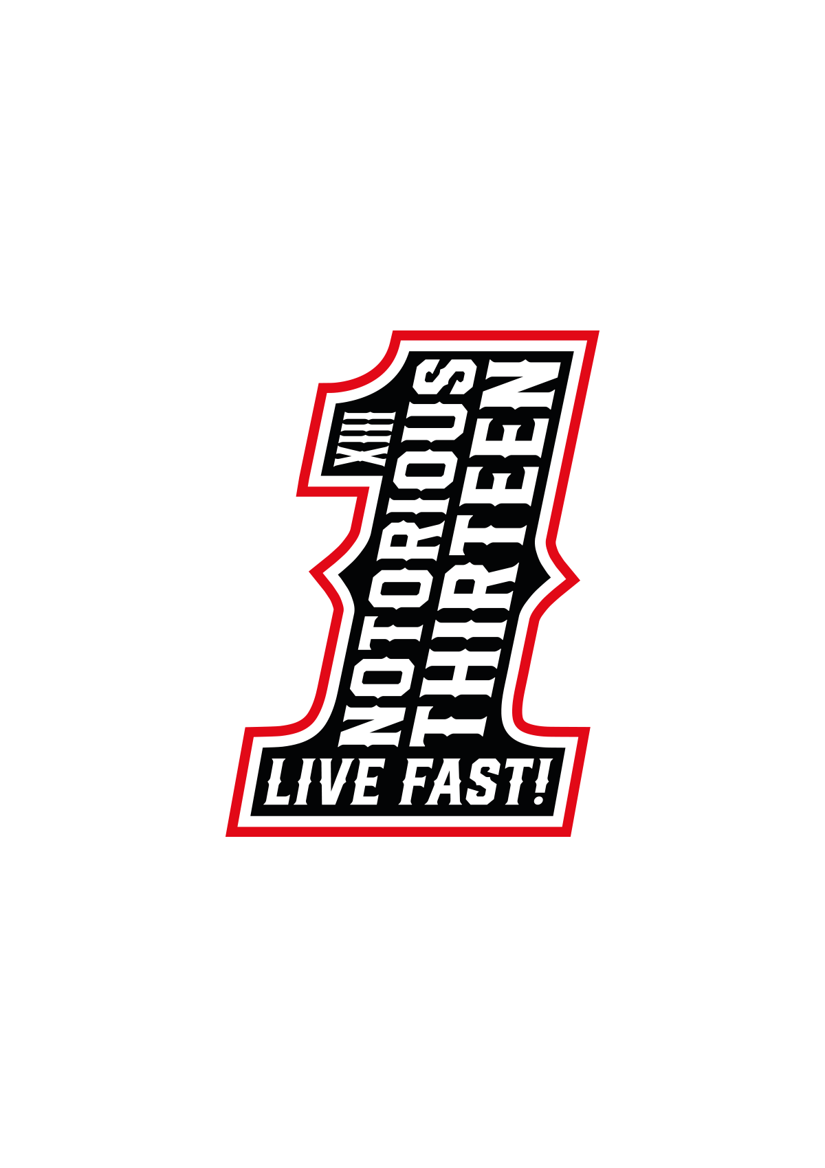 Aufkleber ONE S/W/R - MEN OF MAYHEM - Accessoires - ALAIKO - EXCHANGES - MM - E - 3050 - ON - SWR - black