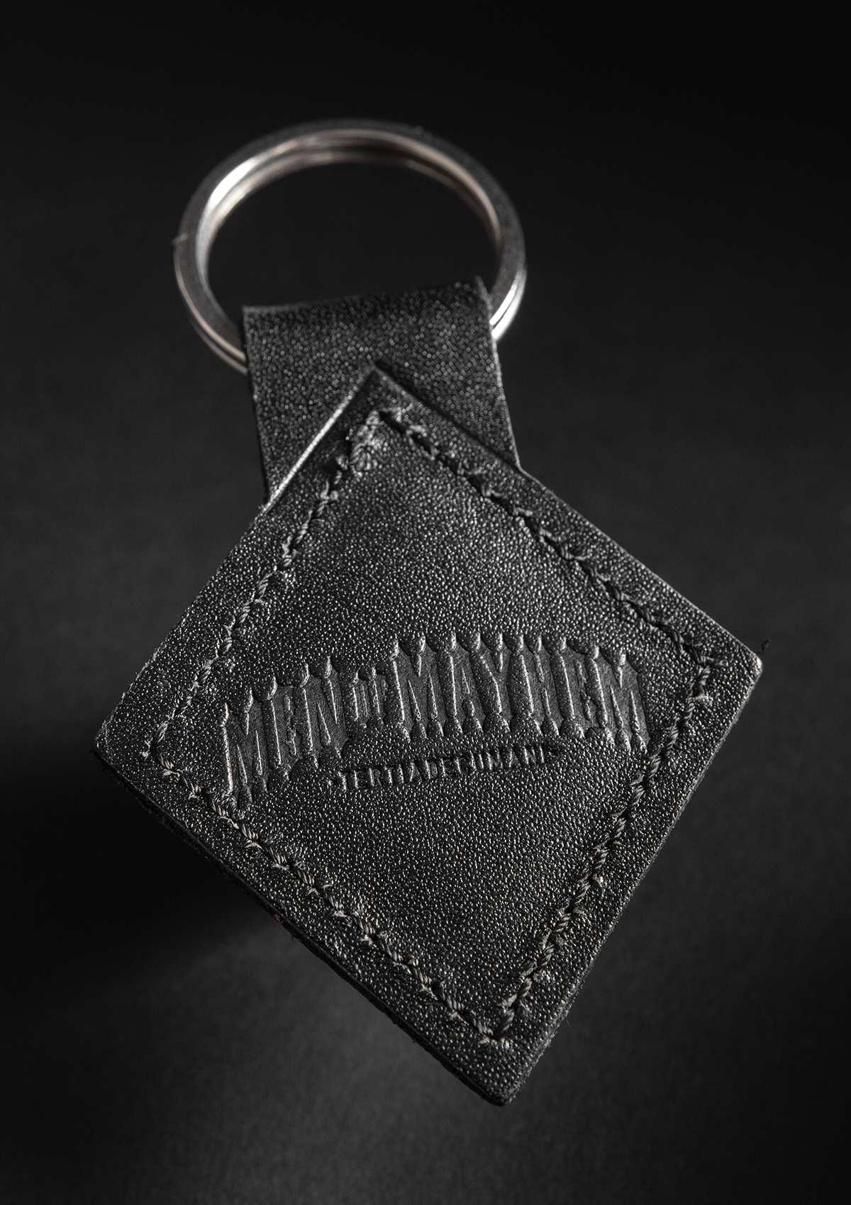 Anhänger 13 Leder Schwarz