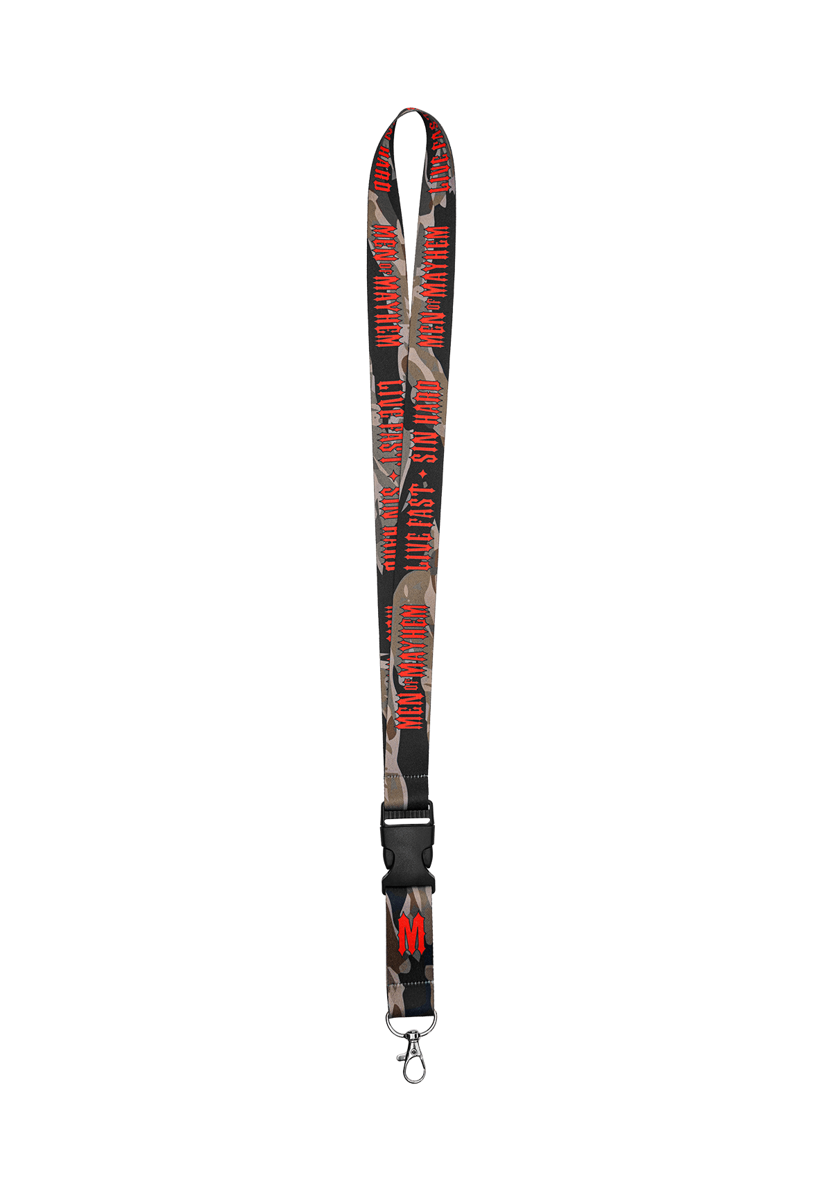 Lanyard Tiger Camo - MEN OF MAYHEM - Accessoires - Schlüsselanhänger - Schwarz