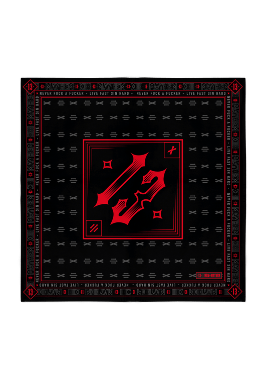 Bandana Pattern S/G/R - MEN OF MAYHEM - Accessoires - ALAIKO - EXCHANGES - MM - E - 3100 - BA - SGR - biker