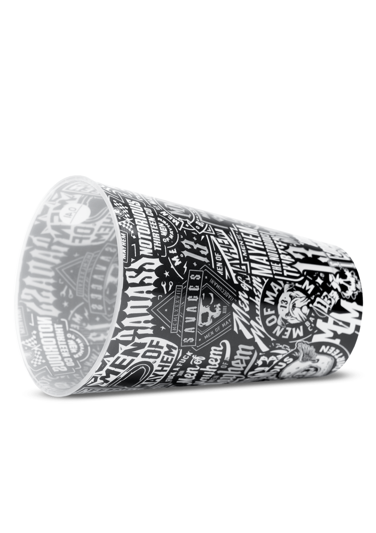 Plastikbecher Mayhem All Over Pattern - MEN OF MAYHEM - Accessoires - Becher & Getränkeuntersetzer - black