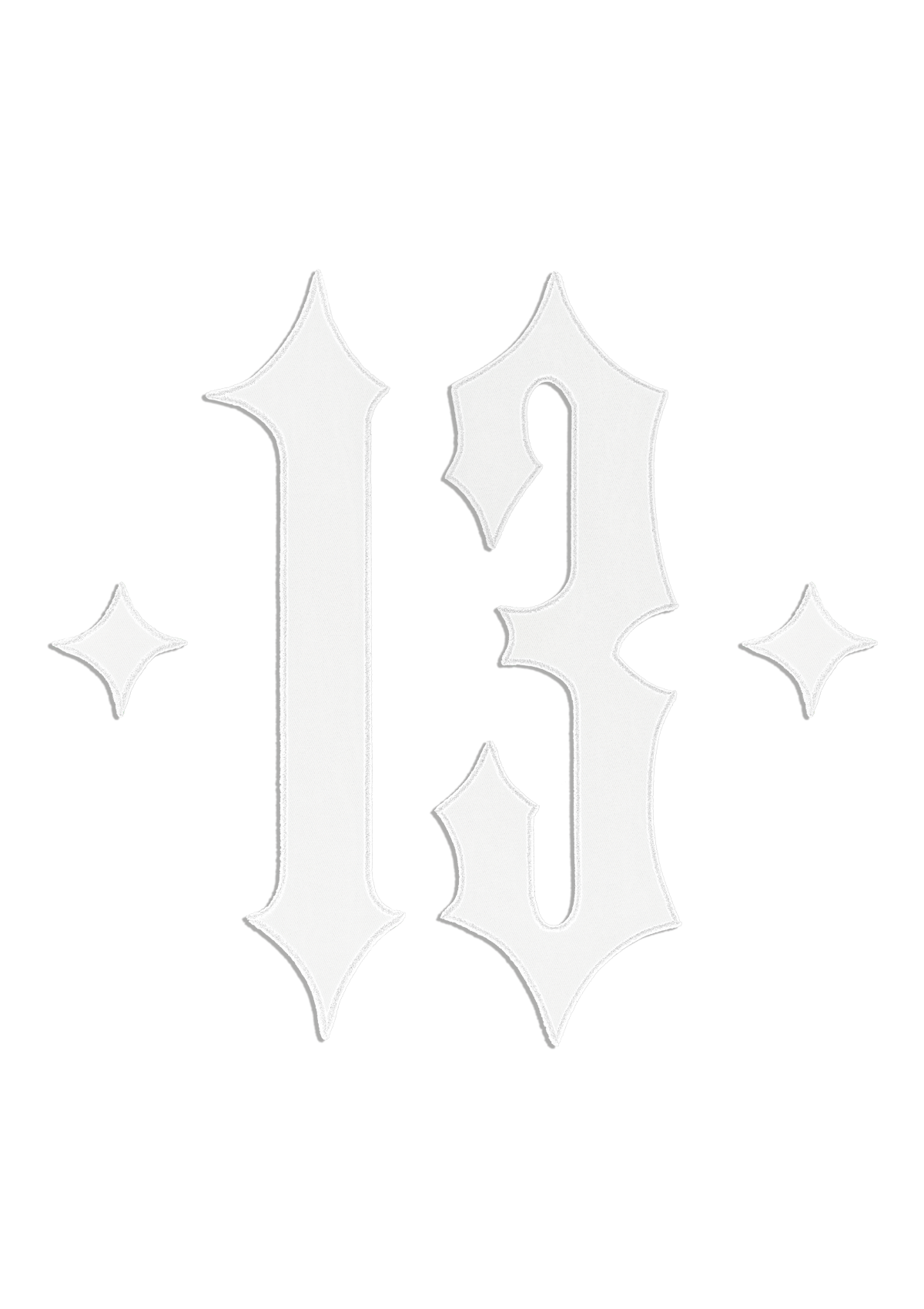 Rücken Patch 13 Weiß