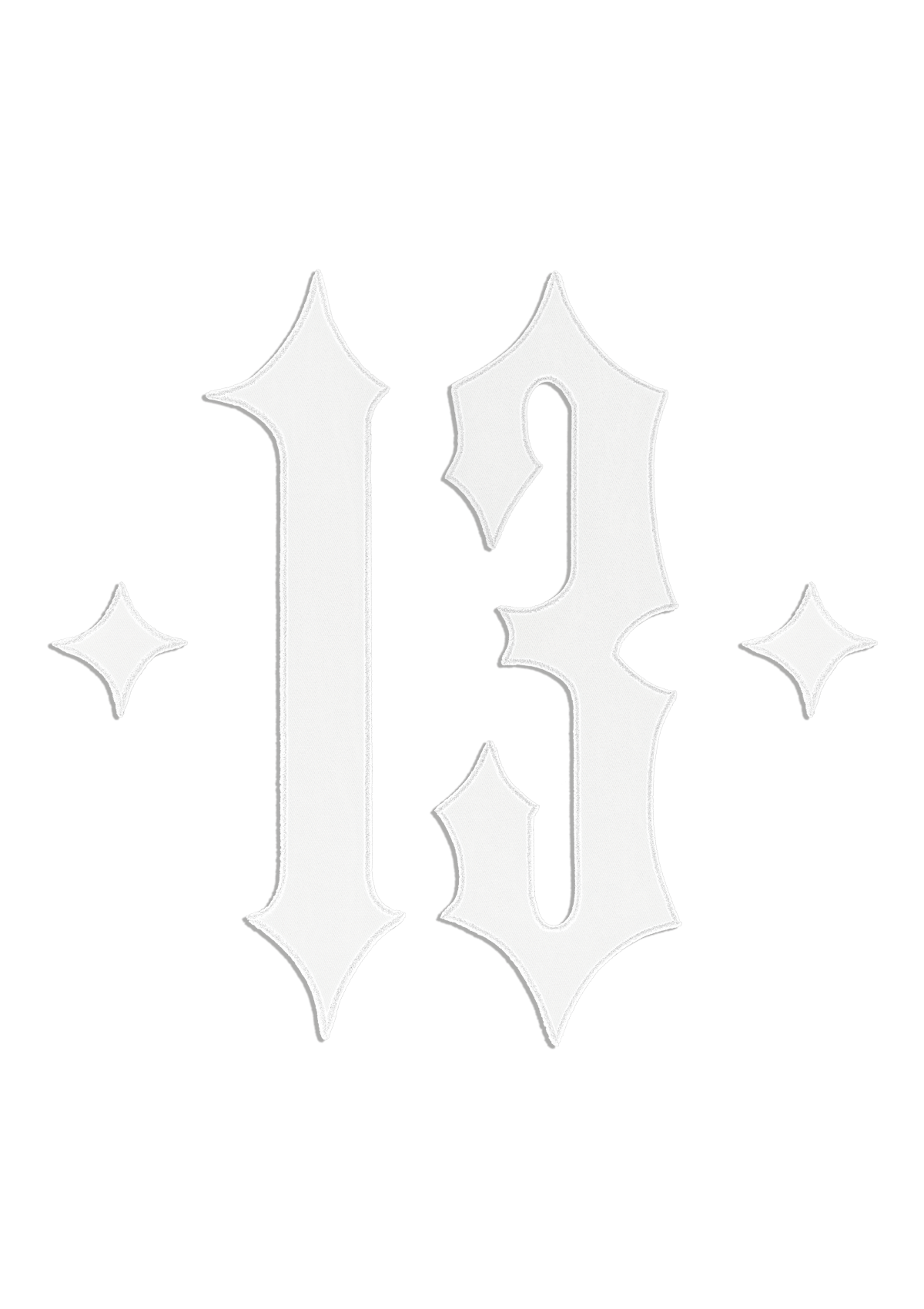 Rücken Patch 13 Weiß - MEN OF MAYHEM - Accessoires - ALAIKO - EXCHANGES - MM - E - 3130 - RP - WS - biker