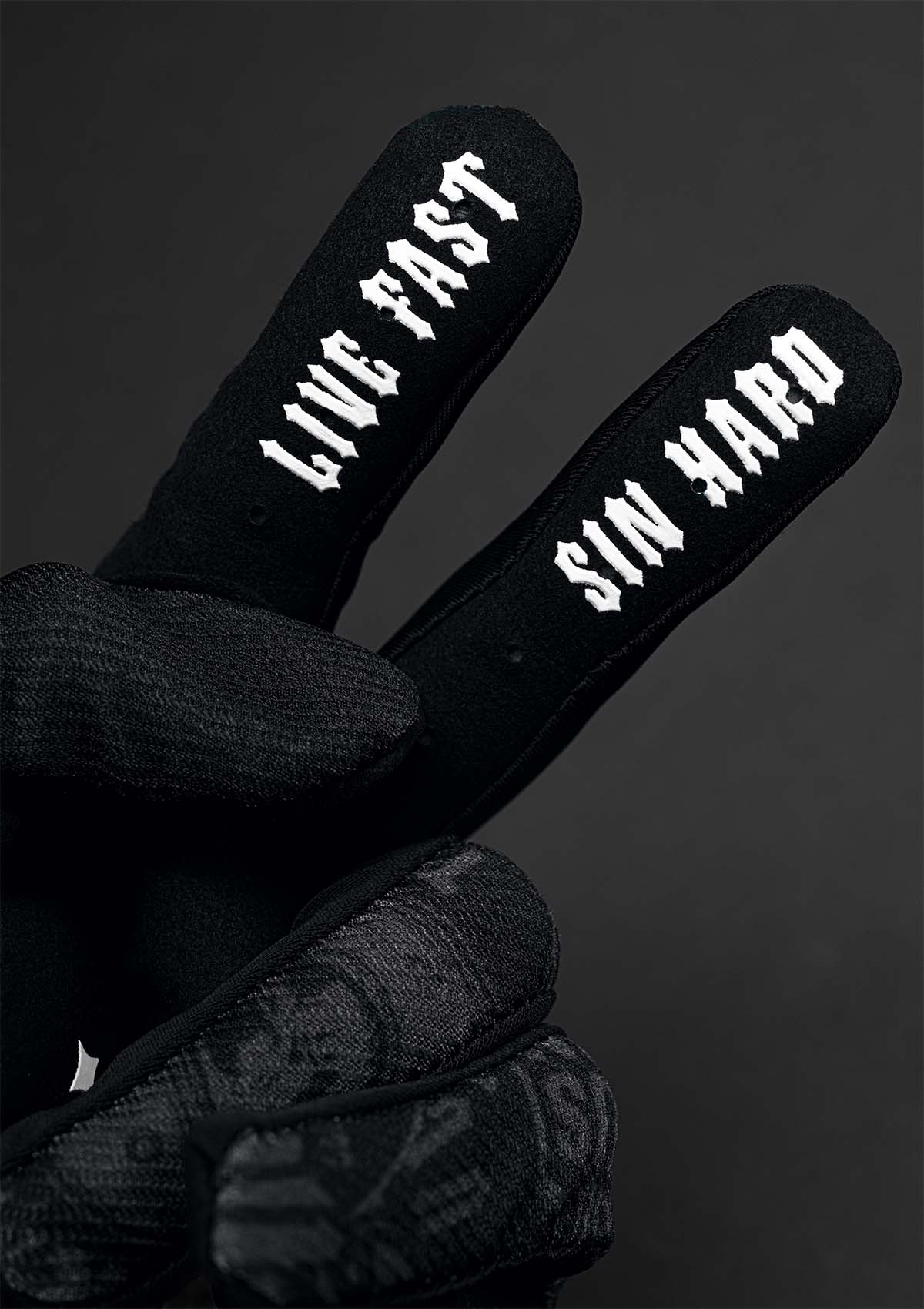 Glove All Over Pattern S/G - MEN OF MAYHEM - Accessoires - ALAIKO - EXCHANGES - MM - E - 3190 - MX - AOSG - biker