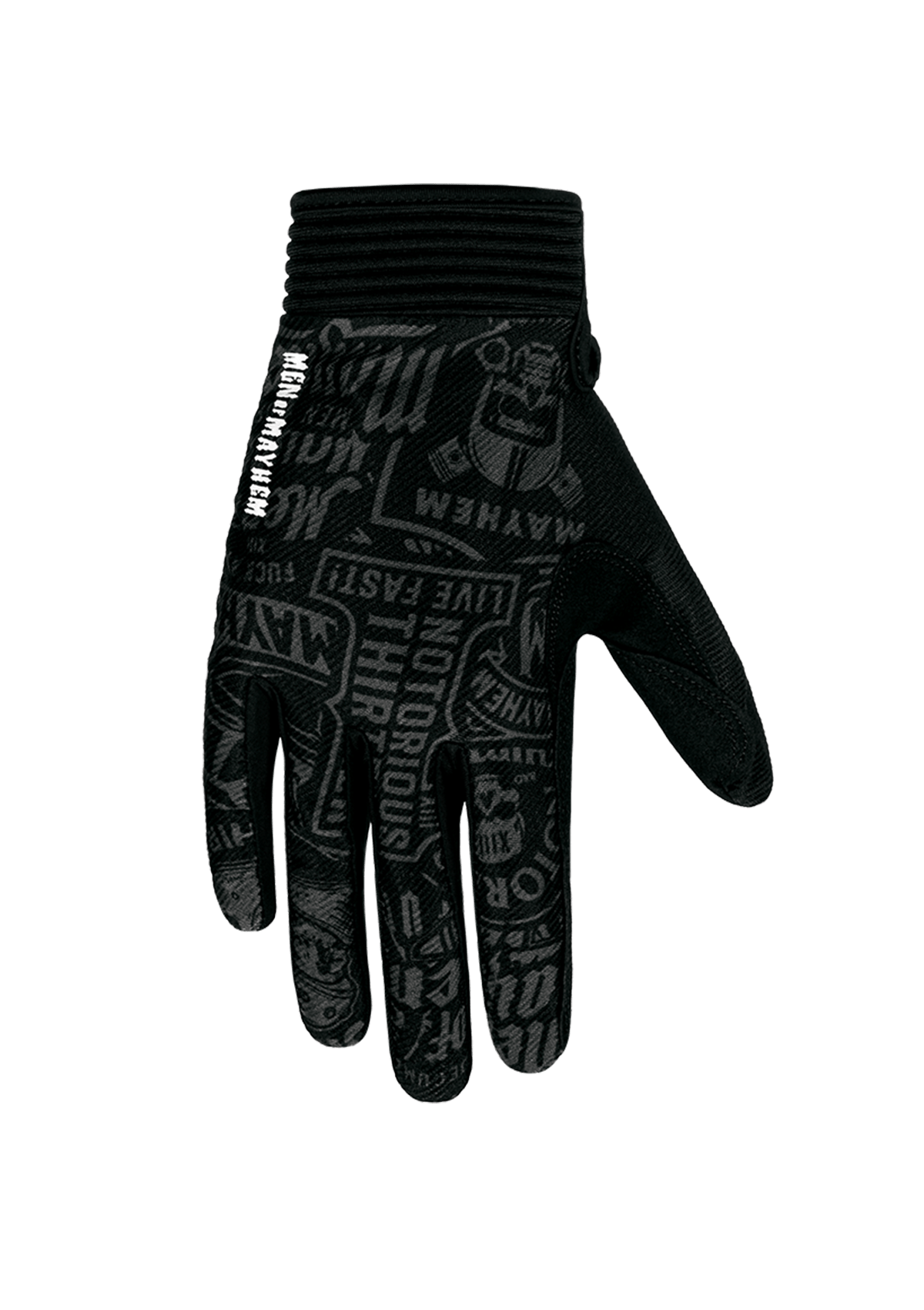 Glove All Over Pattern S/G - MEN OF MAYHEM - Accessoires - ALAIKO - EXCHANGES - MM - E - 3190 - MX - AOSG - biker