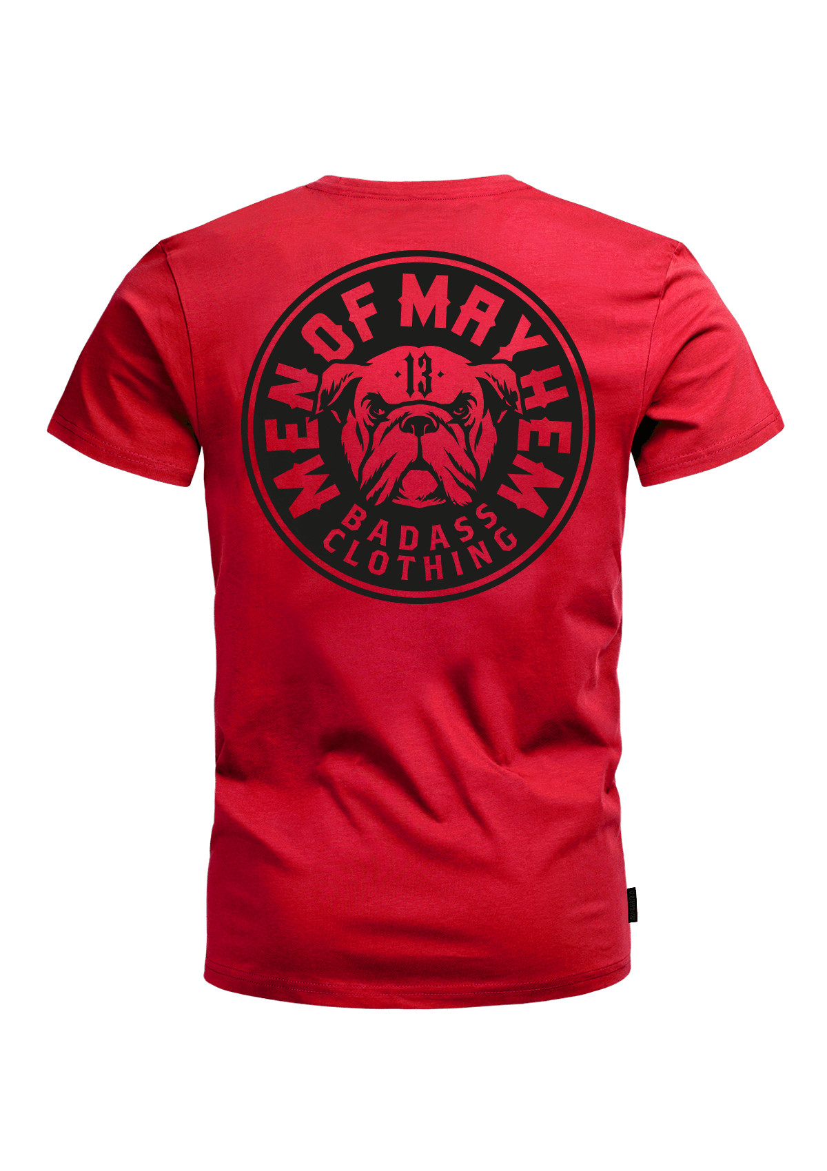 T-Shirt Bulldog R/S - MEN OF MAYHEM - ALAIKO - EXCHANGES - MM - M - 1010 - BS - RS - Men - red