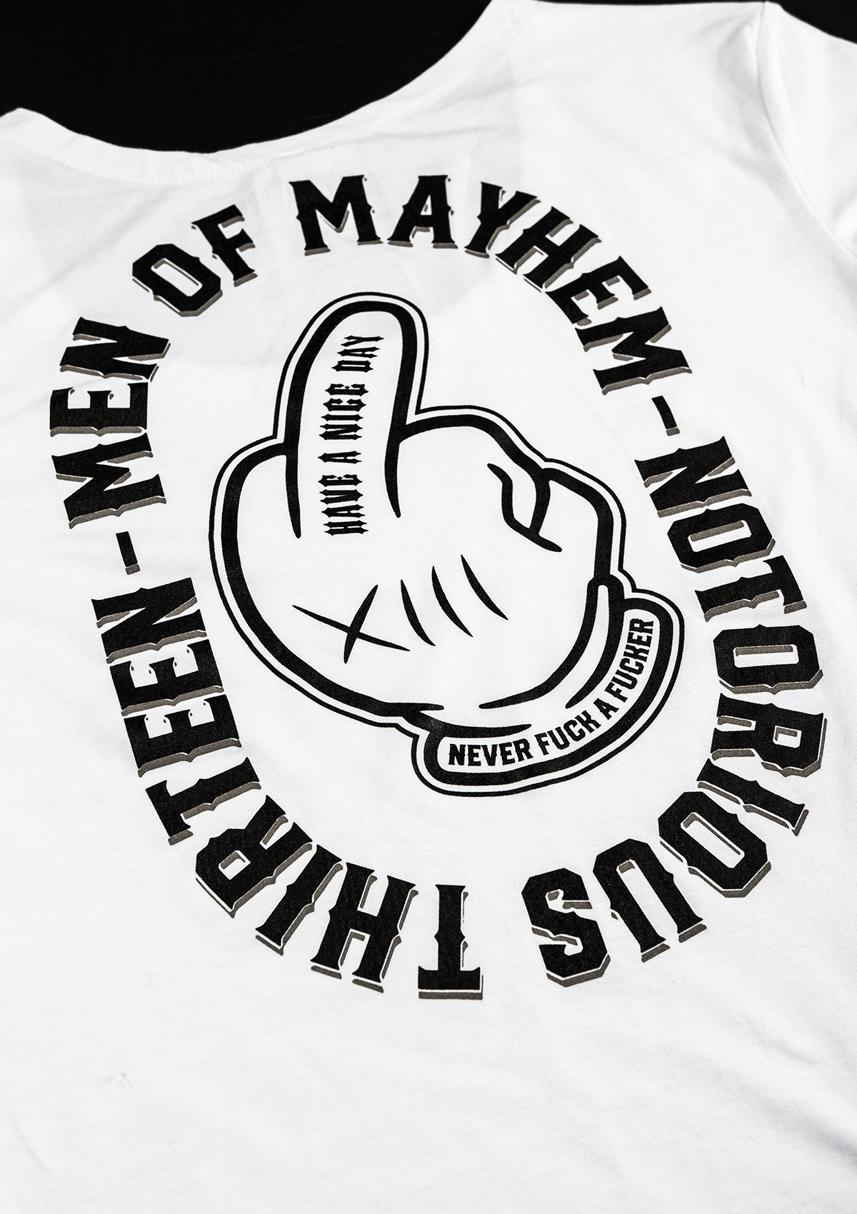 T-Shirt Middle Finger W/S - MEN OF MAYHEM - ALAIKO - EXCHANGES - MM - M - 1010 - MF - WS - Men - regular