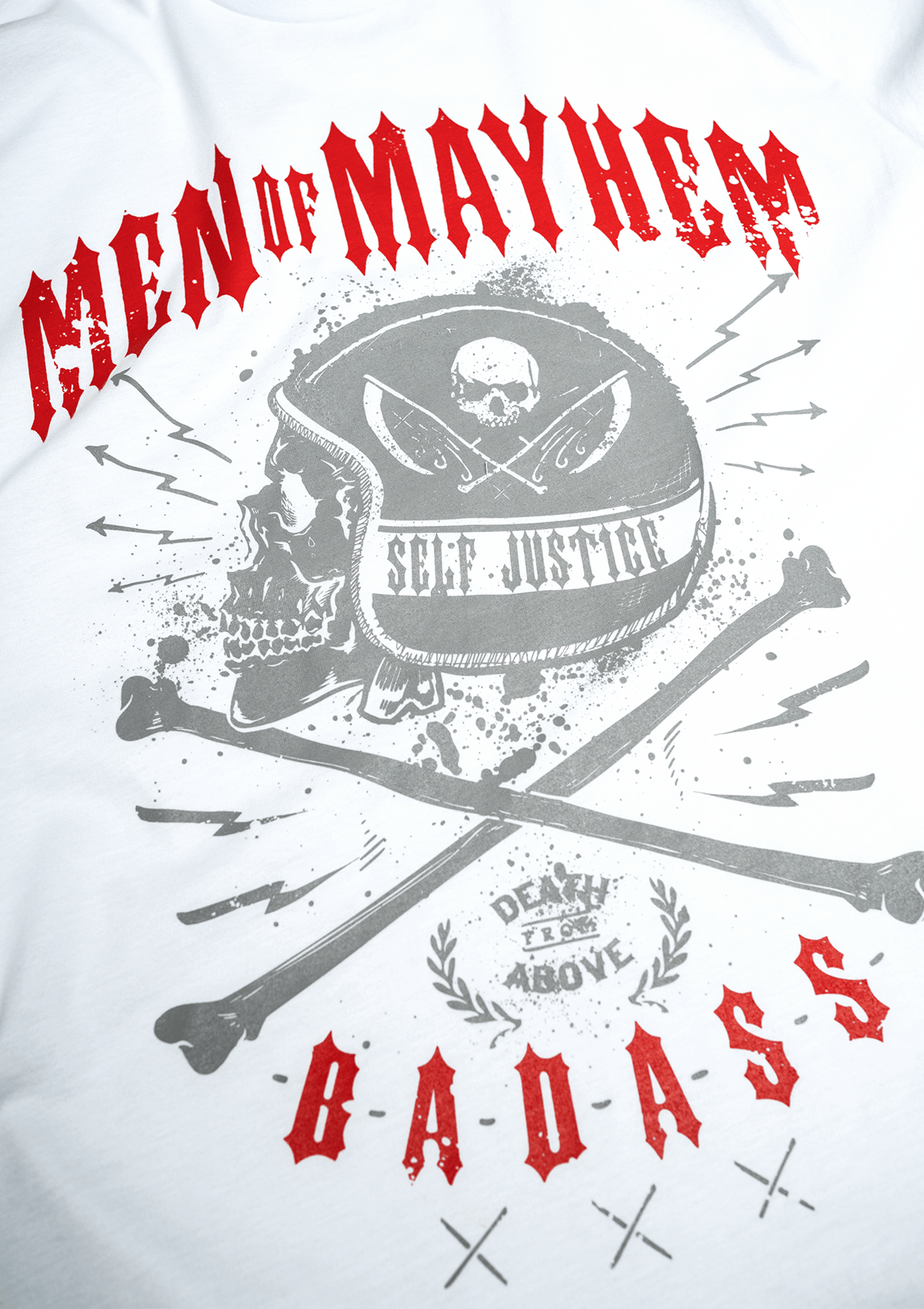 T-Shirt Oldschool Badass W/G - MEN OF MAYHEM - ALAIKO - EXCHANGES - MM - M - 1010 - OB - WG - Men - regular