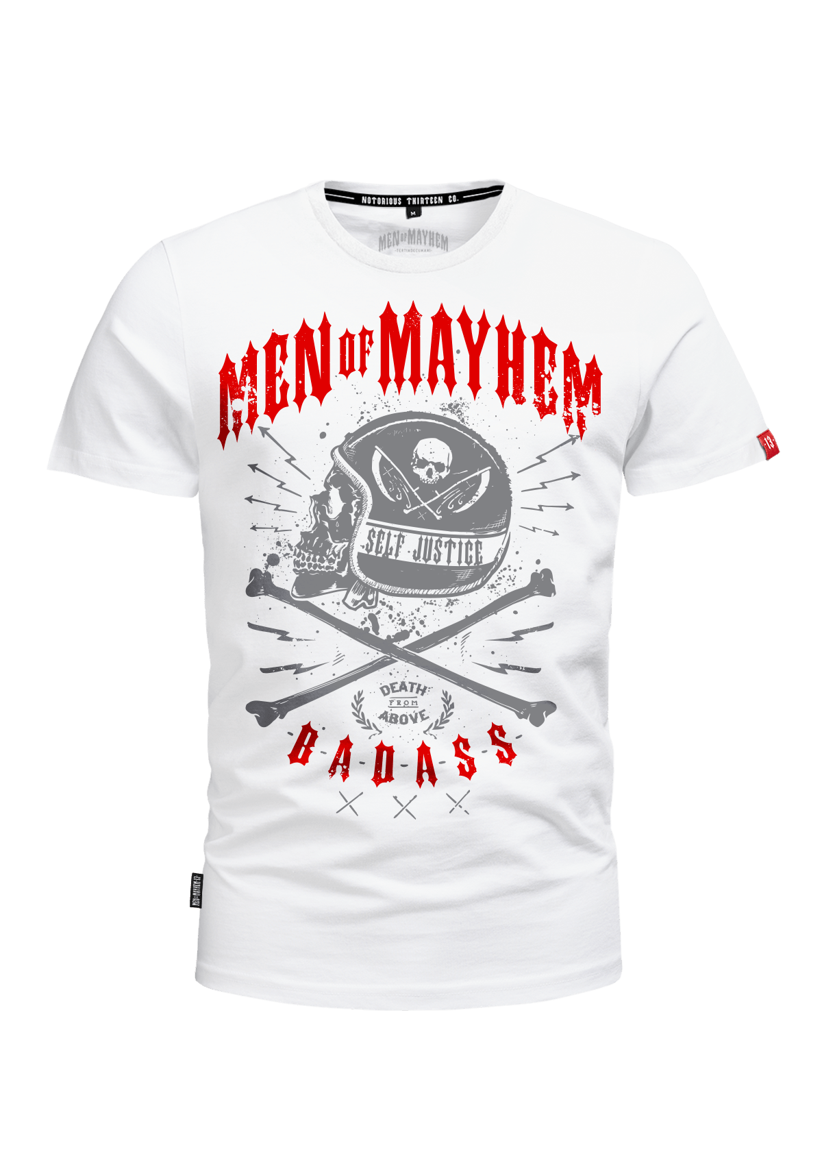 T-Shirt Oldschool Badass W/G - MEN OF MAYHEM - ALAIKO - EXCHANGES - MM - M - 1010 - OB - WG - Men - regular