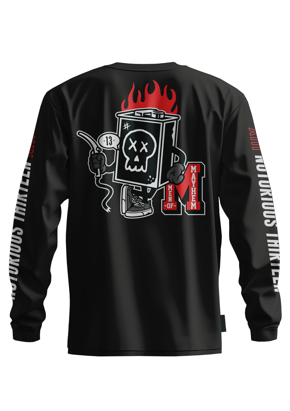 Longsleeve Petrol S/W/R - MEN OF MAYHEM - black - Herren - Longsleeve