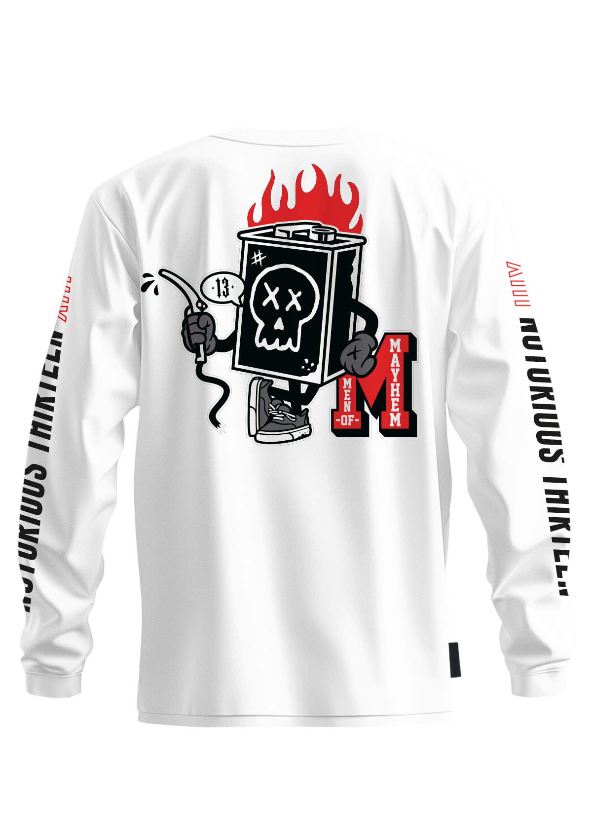 Longsleeve Petrol W/S/R - MEN OF MAYHEM - Herren - Longsleeve - Men