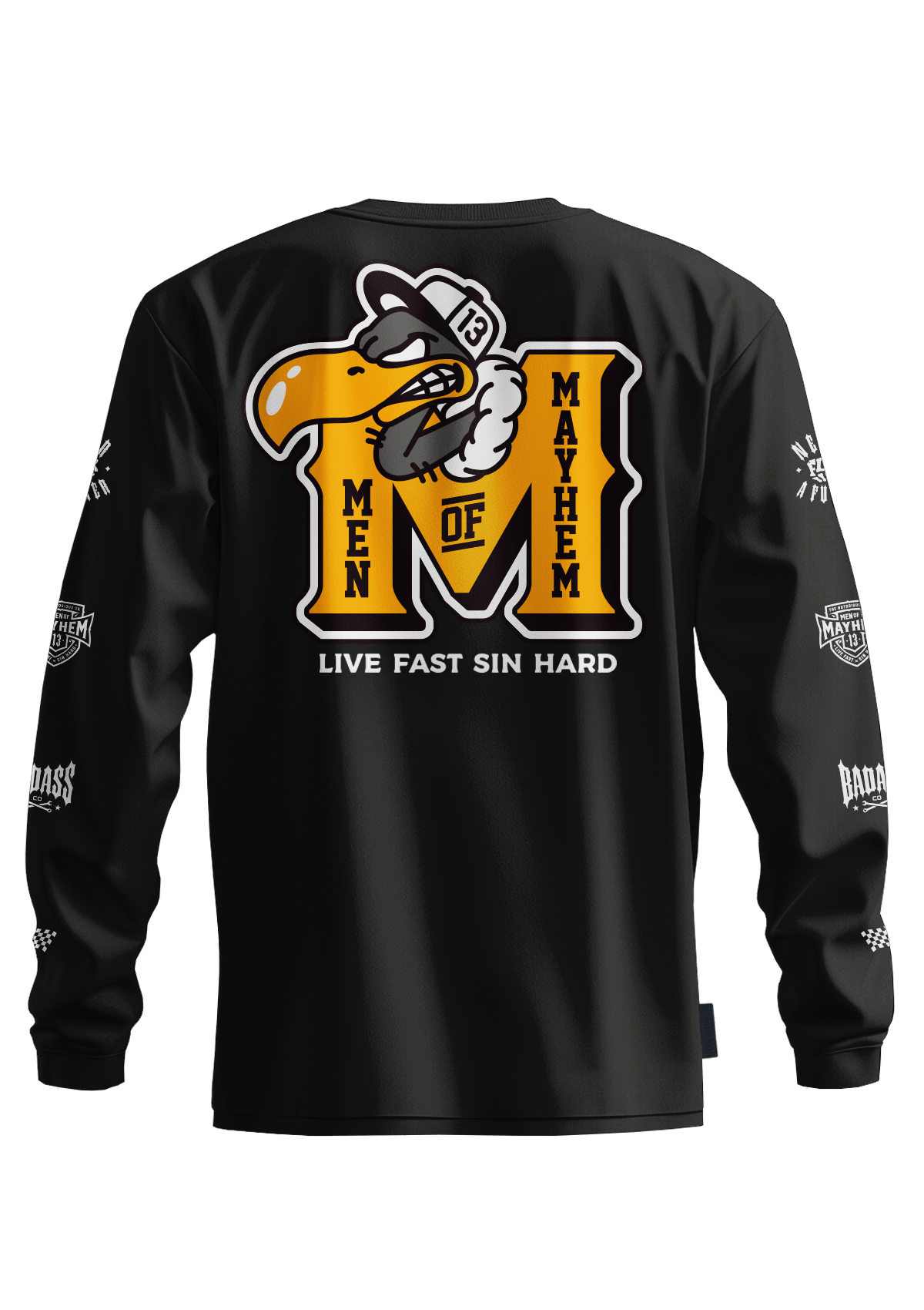 Longsleeve Vulture S/W - MEN OF MAYHEM - black - Herren - Longsleeve