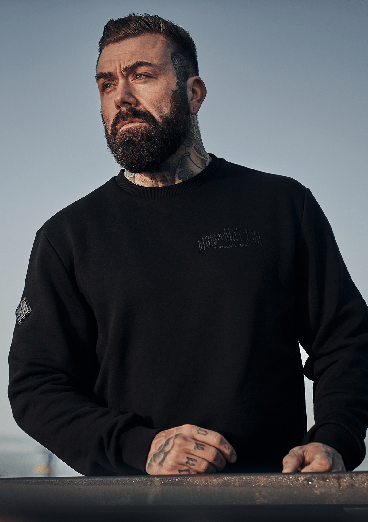 Crewneck Classic B/B - MEN OF MAYHEM - ALAIKO - EXCHANGES - MM - M - 1040 - CC - BB - allblack - black