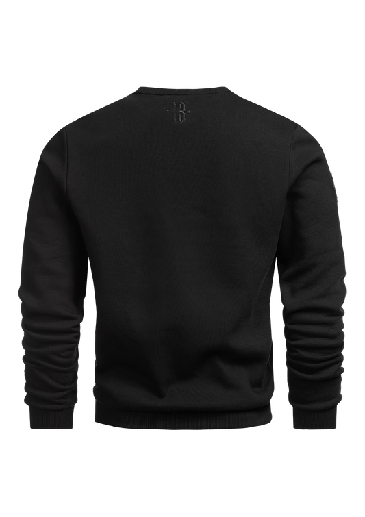 Crewneck Classic B/B - MEN OF MAYHEM - ALAIKO - EXCHANGES - MM - M - 1040 - CC - BB - allblack - black