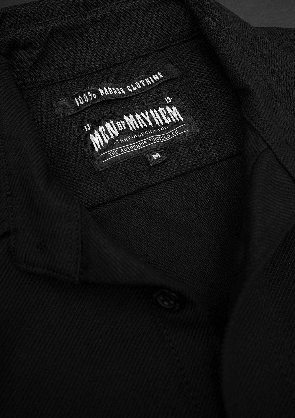 Flanellhemd All Black / Heavy D. - MEN OF MAYHEM - ALAIKO - EXCHANGES - MM - M - 1060 - FH - AB - Flanellhemd - Hemden