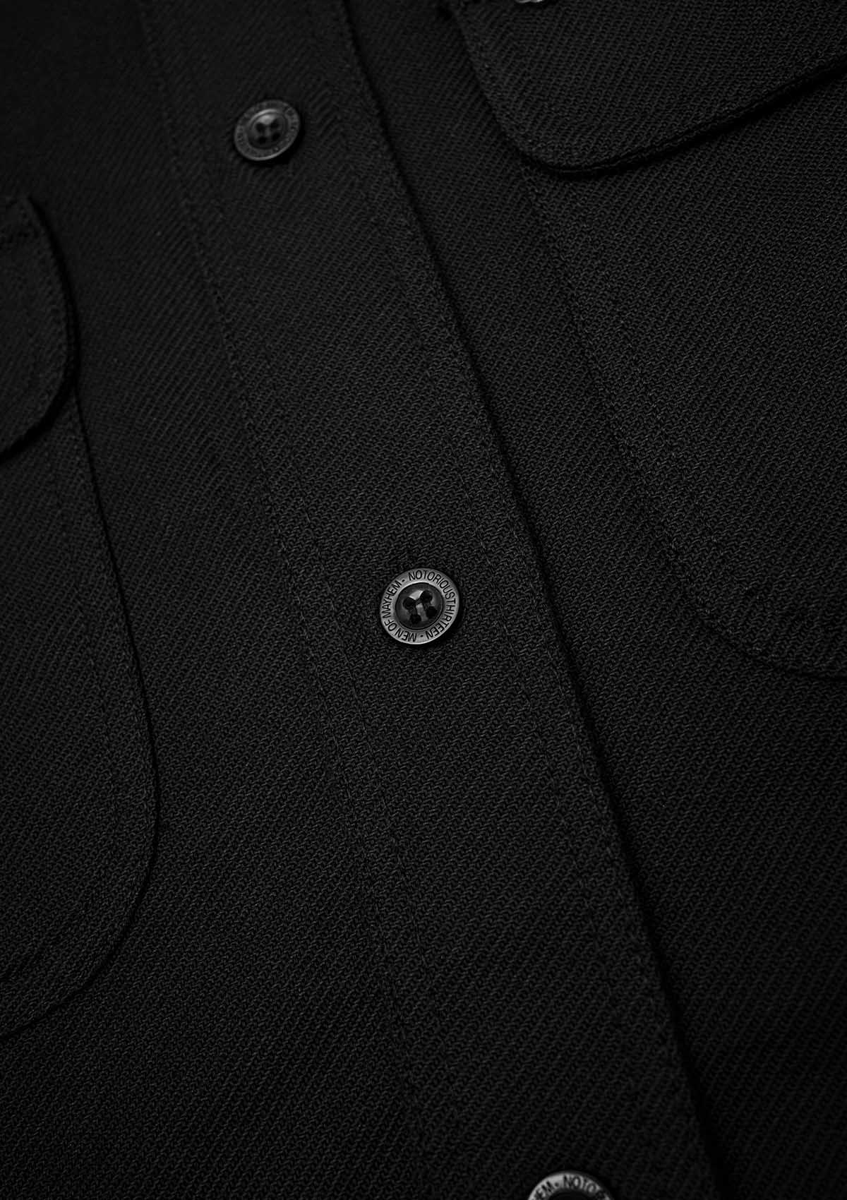 Flanellhemd All Black / Heavy D. - MEN OF MAYHEM - ALAIKO - EXCHANGES - MM - M - 1060 - FH - AB - Flanellhemd - Hemden