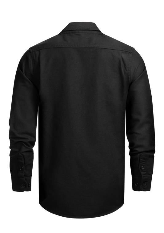 Flanellhemd All Black / Heavy D. - MEN OF MAYHEM - ALAIKO - EXCHANGES - MM - M - 1060 - FH - AB - Flanellhemd - Hemden