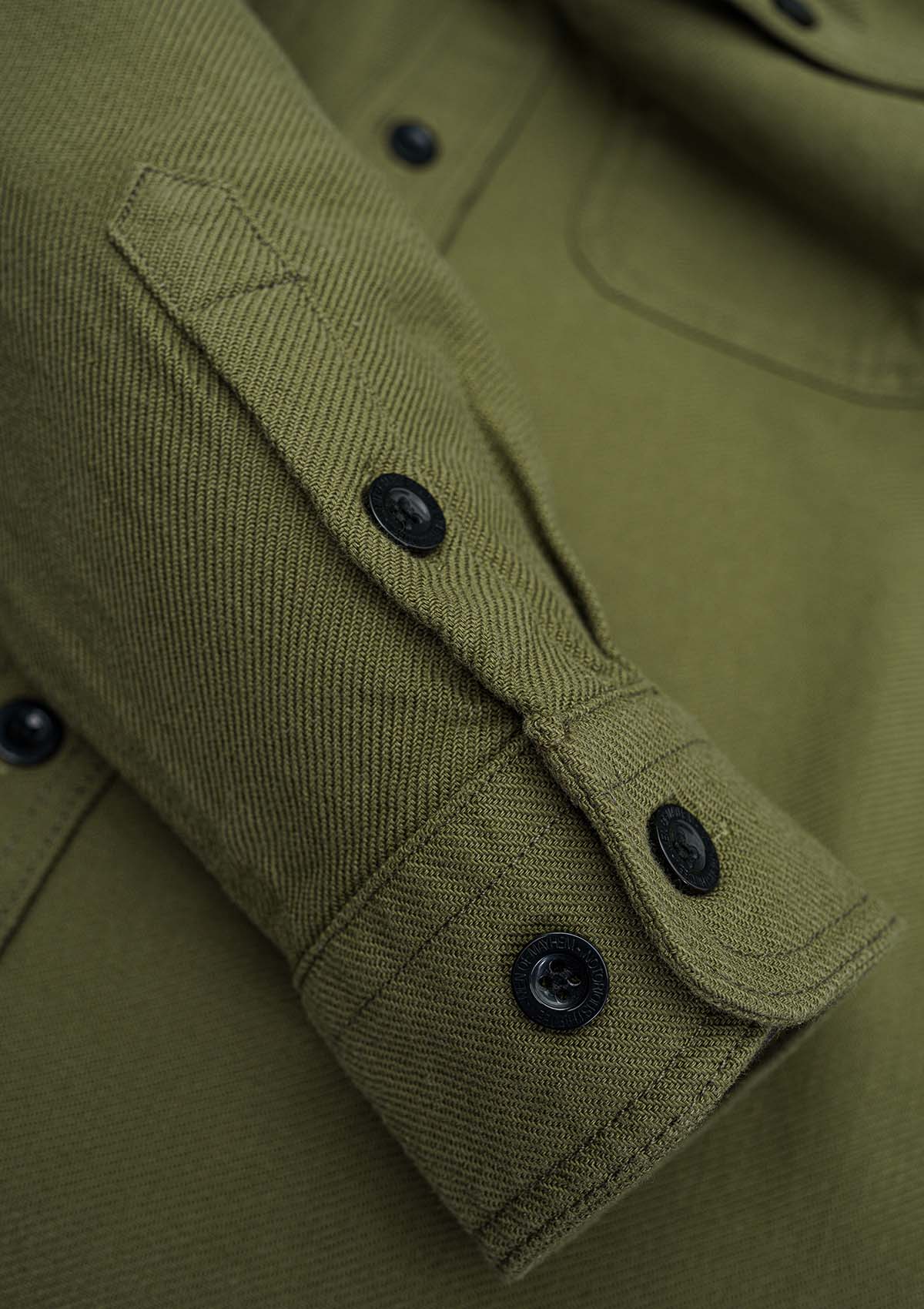 Flanellhemd Olive / Heavy D. - MEN OF MAYHEM - ALAIKO - EXCHANGES - MM - M - 1060 - FH - AO - Flanellhemd - Hemden