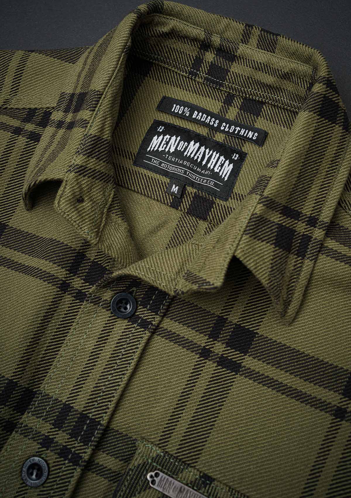 Flanellhemd Badlands / Heavy D. - MEN OF MAYHEM - ALAIKO - EXCHANGES - MM - M - 1060 - FH - BL - Flanellhemd - Hemden