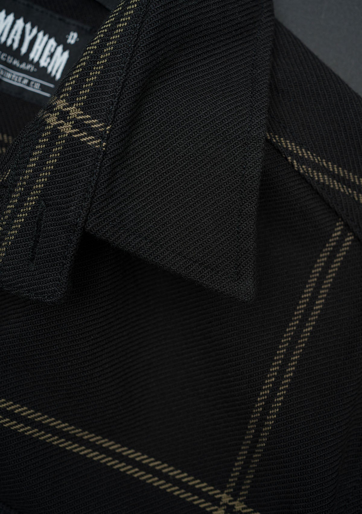 Flanellhemd Grift / Heavy D. - MEN OF MAYHEM - ALAIKO - EXCHANGES - MM - M - 1060 - FH - GH - black - Flanellhemd