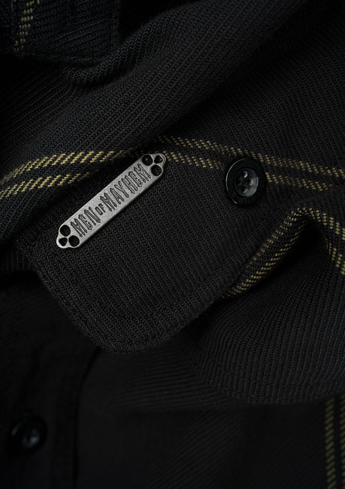 Flanellhemd Grift / Heavy D. - MEN OF MAYHEM - ALAIKO - EXCHANGES - MM - M - 1060 - FH - GH - black - Flanellhemd