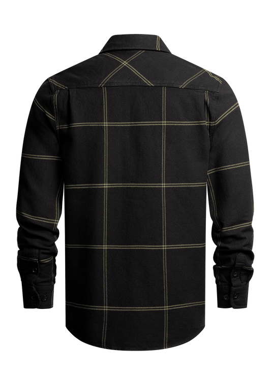 Flanellhemd Grift / Heavy D. - MEN OF MAYHEM - ALAIKO - EXCHANGES - MM - M - 1060 - FH - GH - black - Flanellhemd