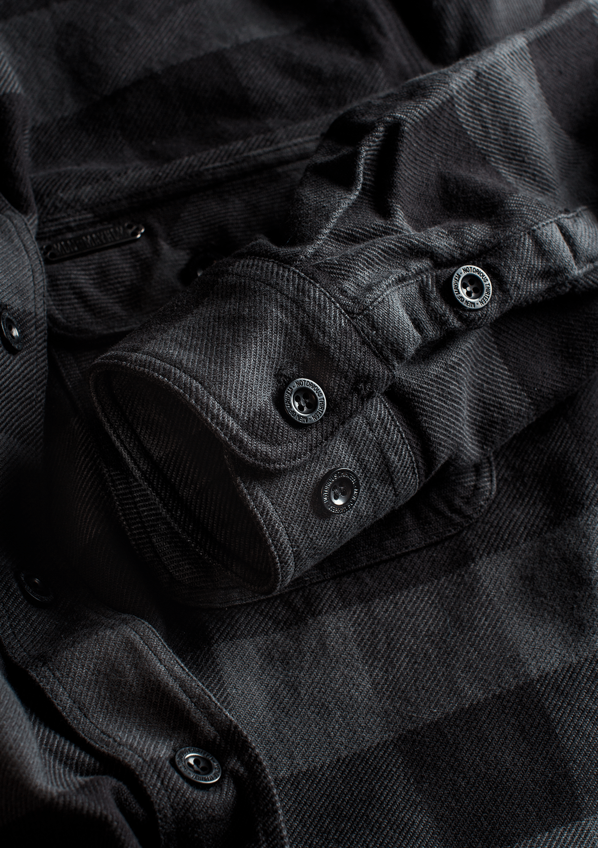 Flanellhemd Iron / Heavy D. - MEN OF MAYHEM - ALAIKO - EXCHANGES - MM - M - 1060 - FH - IH - Flanellhemd - Grau