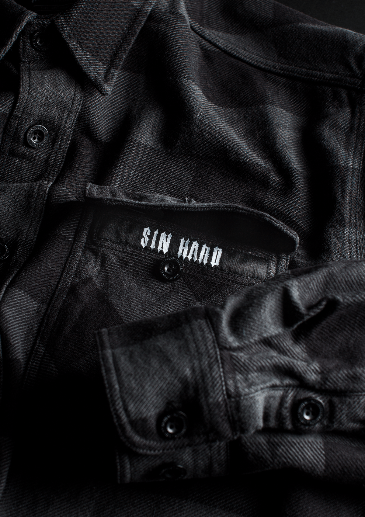 Flanellhemd Iron / Heavy D. - MEN OF MAYHEM - ALAIKO - EXCHANGES - MM - M - 1060 - FH - IH - Flanellhemd - Grau