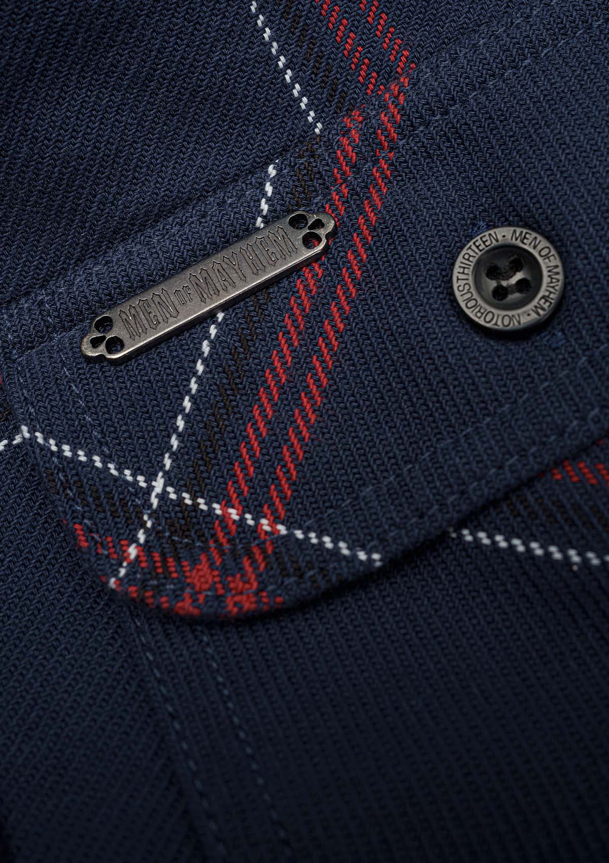 Flanellhemd Marine / Heavy D. - MEN OF MAYHEM - ALAIKO - EXCHANGES - MM - M - 1060 - FH - MR - Blau - Flanellhemd