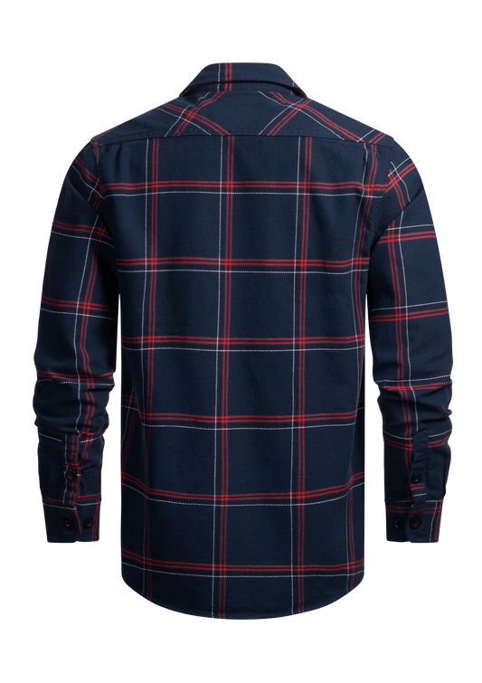 Flanellhemd Marine / Heavy D. - MEN OF MAYHEM - ALAIKO - EXCHANGES - MM - M - 1060 - FH - MR - Blau - Flanellhemd