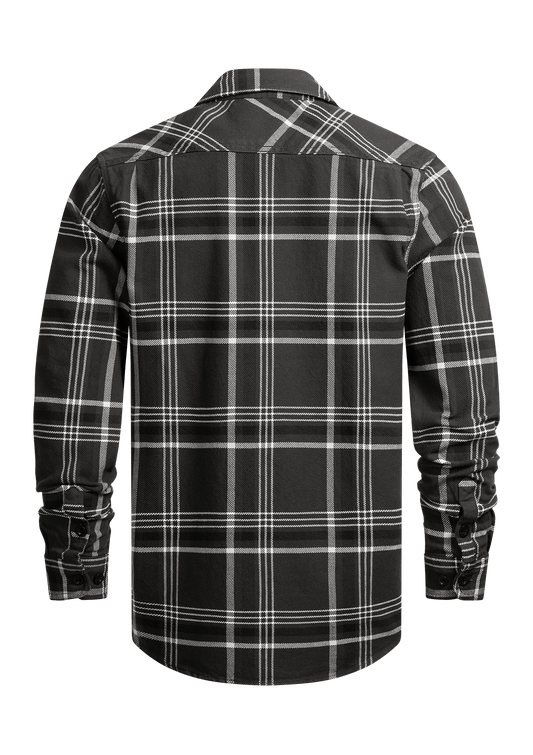 Flanellhemd Smoke / Heavy D. - MEN OF MAYHEM - ALAIKO - EXCHANGES - MM - M - 1060 - FH - SM - Flanellhemd - Grau