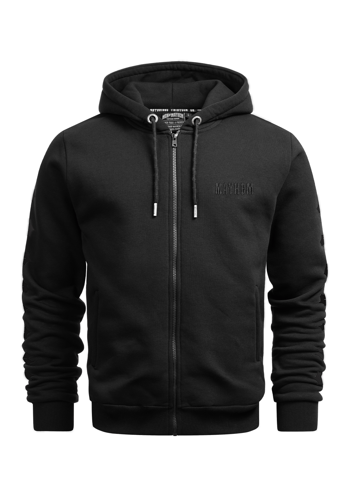 Hoodie Jacke Notorious Thirteen B/B - MEN OF MAYHEM - ALAIKO - EXCHANGES - MM - M - 1100 - HJNT - BB - allblack - black
