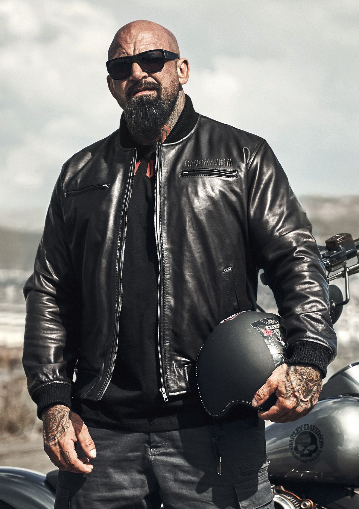 Lederjacke Rampage - MEN OF MAYHEM - ALAIKO - EXCHANGES - MM - M - 1100 - MR - LJ - biker - black