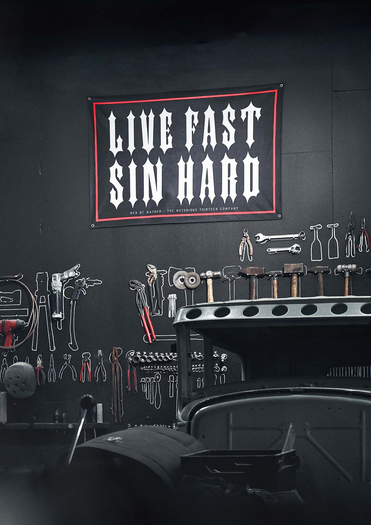 Banner L.F.S.H. - MEN OF MAYHEM - Accessoires - Banner - black