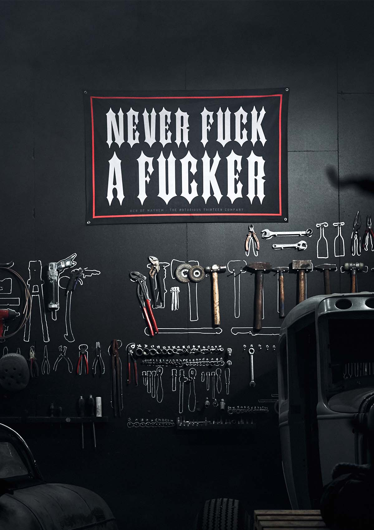 Banner N.F.A.F. - MEN OF MAYHEM - Accessoires - Banner - black