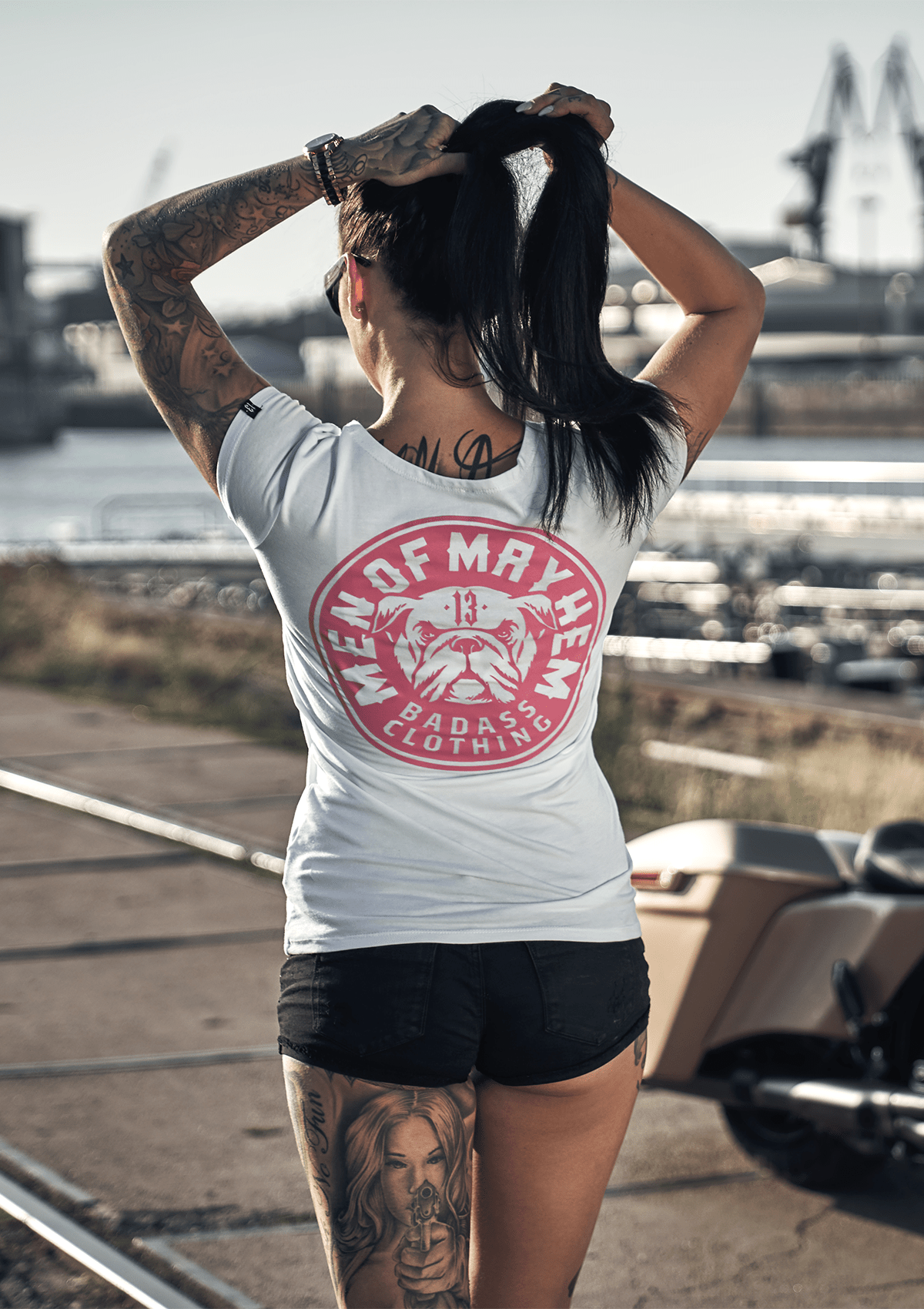 Women T-Shirt Bulldog W/P - MEN OF MAYHEM - ALAIKO - EXCHANGES - MM - W - 2020 - BS - WP - Supplier Zia - T-Shirts & Tops