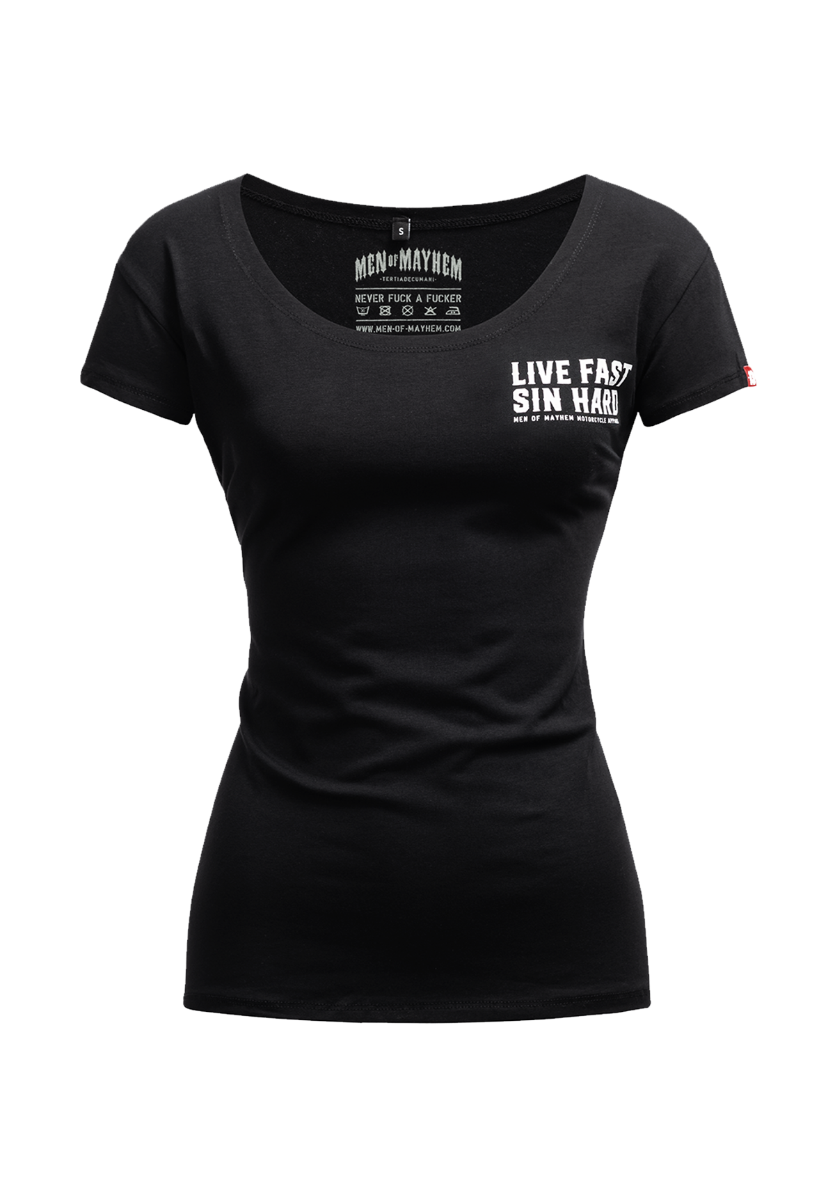 Dames T-shirt Middle Finger S/W