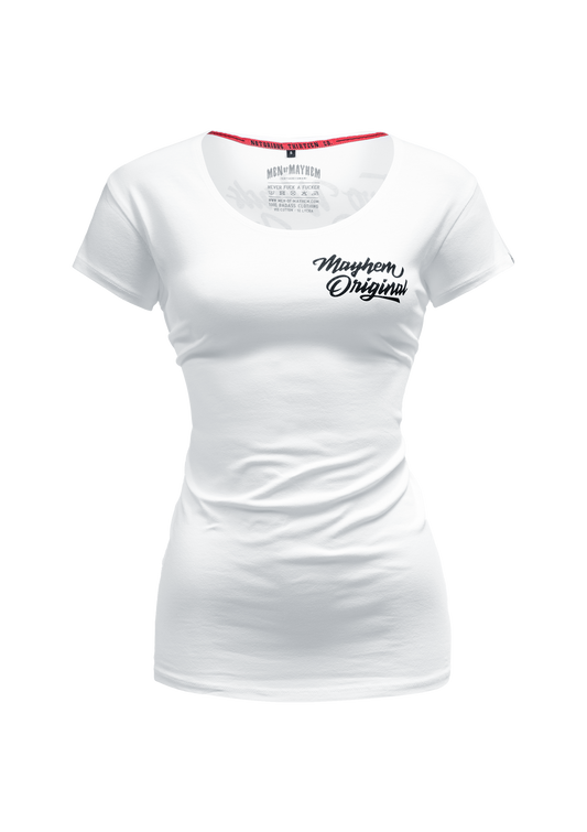 Dames T-shirt Two Words One Finger W/S