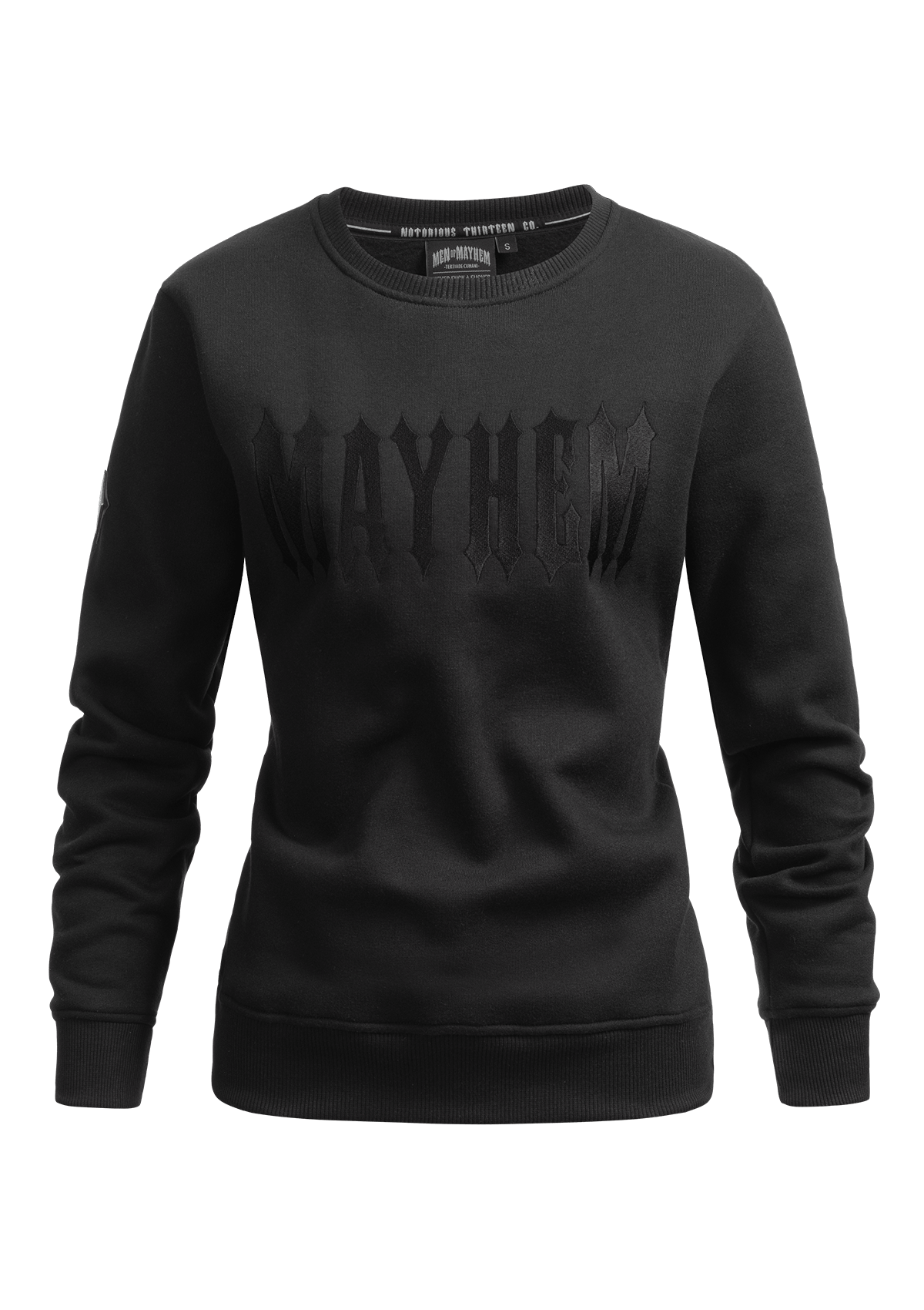 Women Crewneck Mayhem B/B - MEN OF MAYHEM - ALAIKO - EXCHANGES - MM - W - 2040 - CM - BB - black - Pullover & Crewnecks