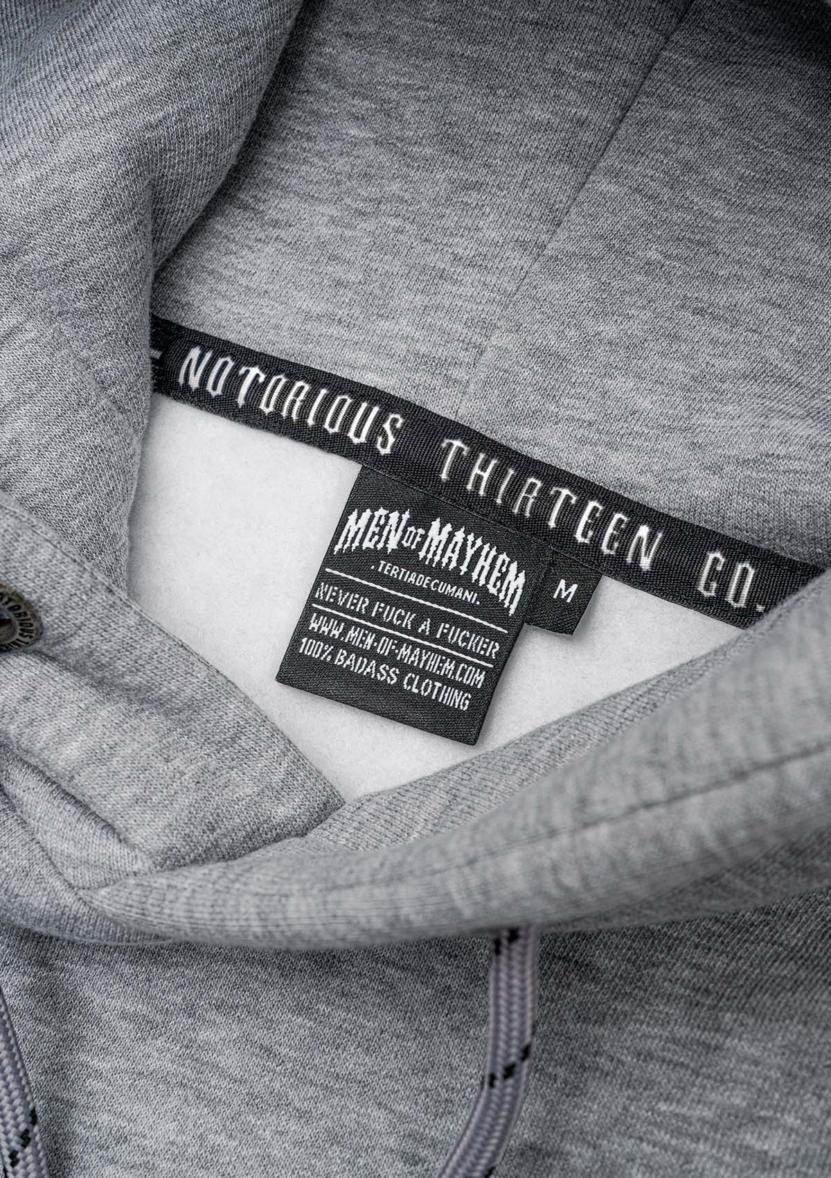 Women Hoody Mayhem G/S - MEN OF MAYHEM - ALAIKO - EXCHANGES - MM - W - 2050 - HM - GS - Grau - grey