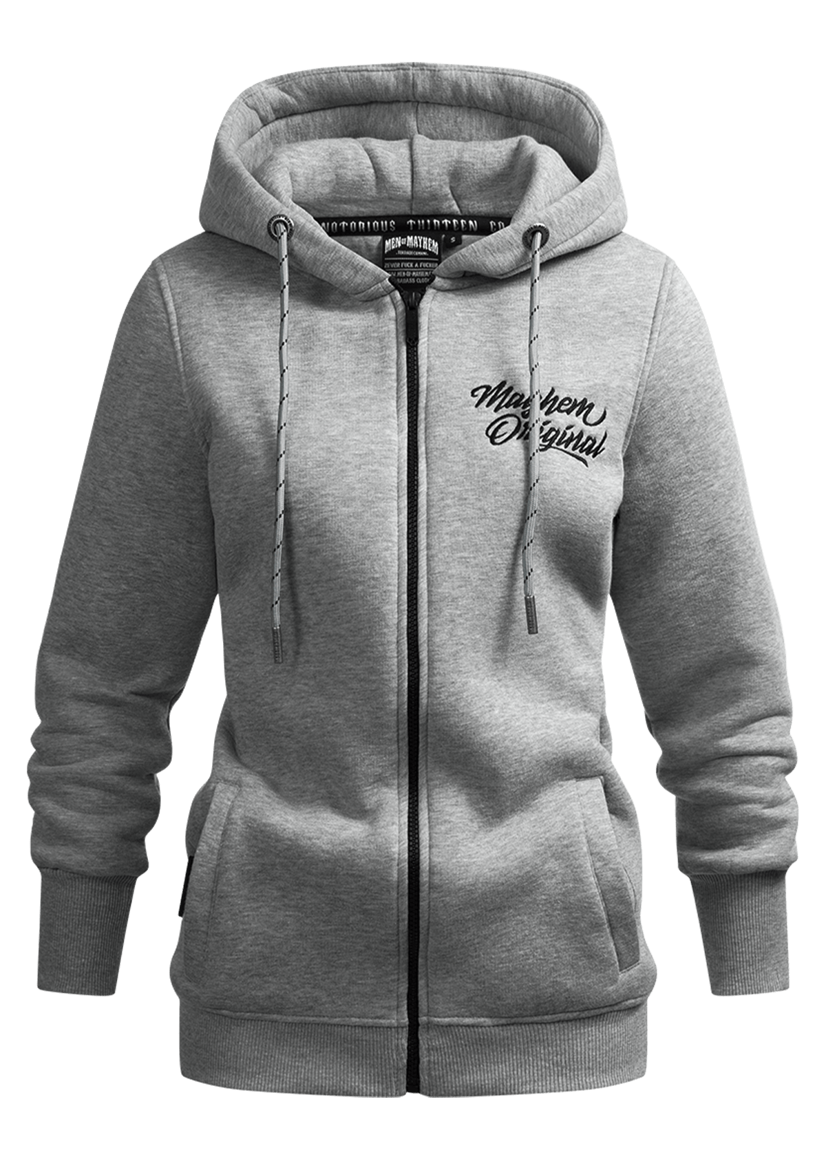 Women Hoodie Jacke TWOF G/S - MEN OF MAYHEM - ALAIKO - EXCHANGES - MM - W - 2070 - HJ - TWOF - GS - Grau - Supplier Ramazan