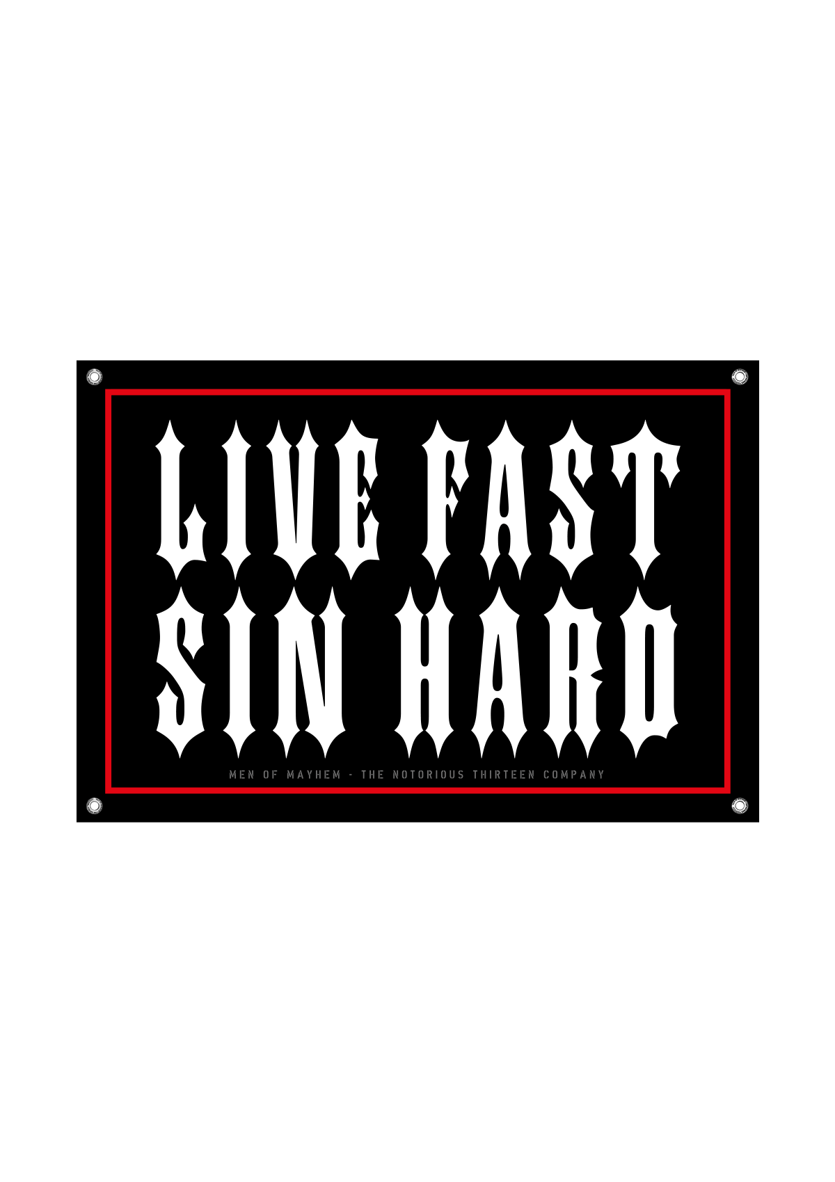 Banner L.F.S.H. - MEN OF MAYHEM - Accessoires - Banner - black