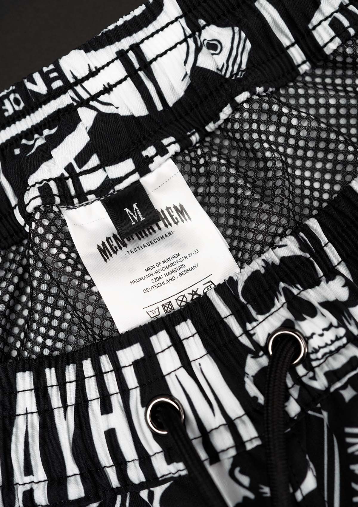 Badehose Mayhem Pattern S/W